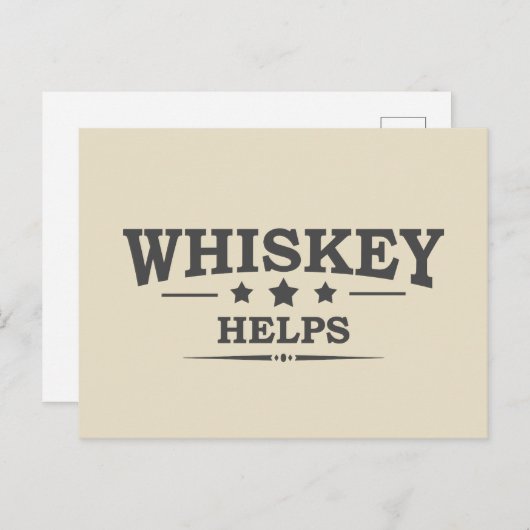 ウイスキー救済のアルコールことわざ シーズンポストカード (正面/裏面)