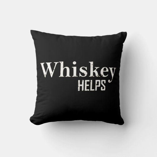 ウイスキー救済のアルコール引用文 クッション (正面)