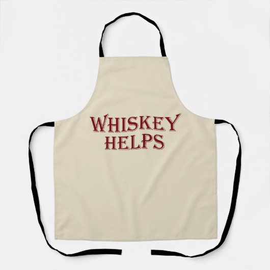 ウイスキー救済アルコおもしろいールことわざウィスキー引用文 エプロン (正面)