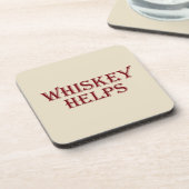 ウイスキー救済アルコおもしろいールことわざウィスキー引用文 コースター (左側)