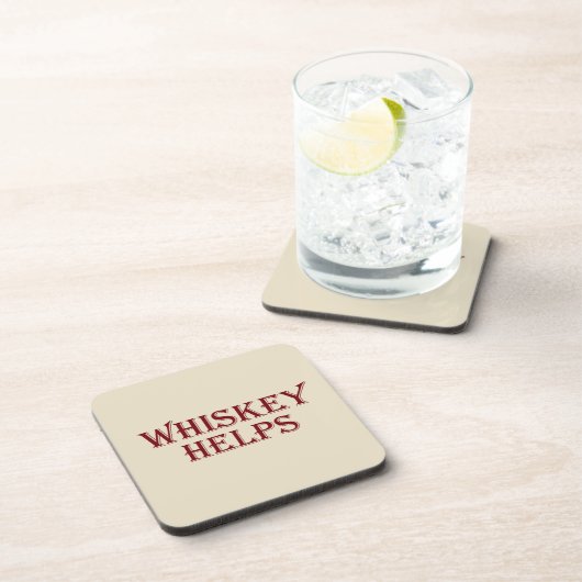 ウイスキー救済アルコおもしろいールことわざウィスキー引用文 コースター (右側)