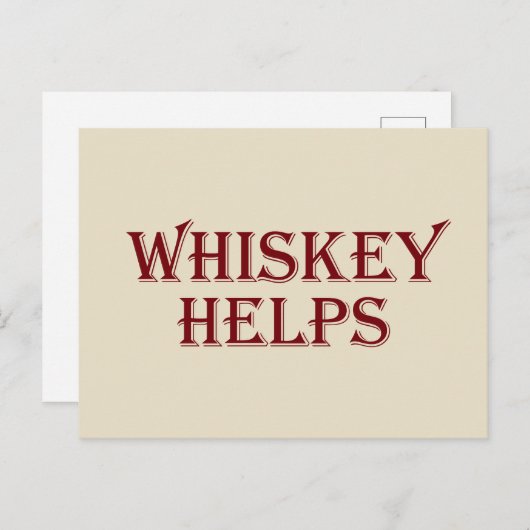ウイスキー救済アルコおもしろいールことわざウィスキー引用文 シーズンポストカード (正面/裏面)