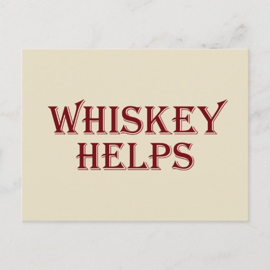 ウイスキー救済アルコおもしろいールことわざウィスキー引用文 シーズンポストカード (正面)