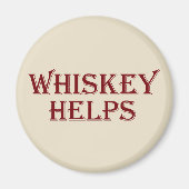 ウイスキー救済アルコおもしろいールことわざウィスキー引用文 マグネット (正面)