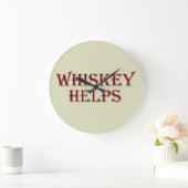ウイスキー救済アルコおもしろいールことわざウィスキー引用文 ラージ壁時計 (ホーム)