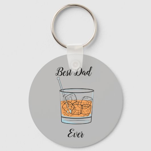 ウイスキー最高のパパエバーキーリング キーホルダー (正面)