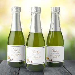 ウイスキー水彩チョコレートトリュフ誕生日 スパークリングワインラベル