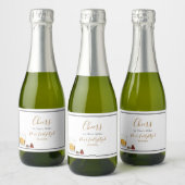 ウイスキー水彩チョコレートトリュフ誕生日 スパークリングワインラベル (ボトル)