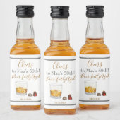 ウイスキー水彩チョコレートトリュフ誕生日 リキュールボトルラベル (ボトル)