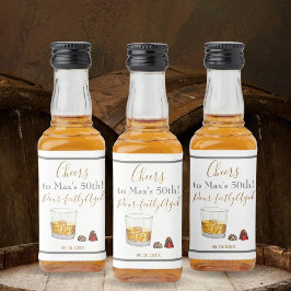 ウイスキー水彩チョコレートトリュフ誕生日 リキュールボトルラベル