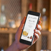 ウイスキー水彩チョコレートトリュフ誕生日 招待状