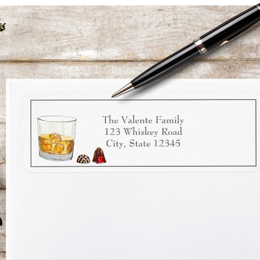 ウイスキー水彩チョコレートトリュフ ラベル