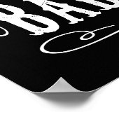 ウイスキー水曜日バダセズ白黒 ポスター (角)