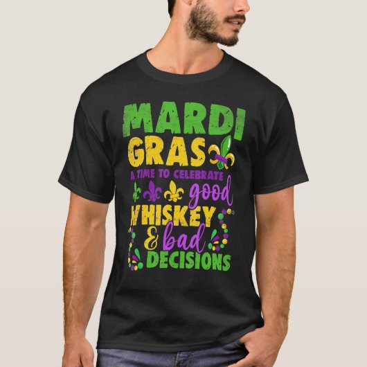 ウイスキー祝と悪い決断を下す時間 Tシャツ (正面)