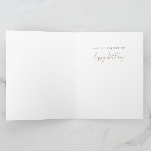 ウイスキー素晴らし誕生日折りグリーティングカード カード (内部)