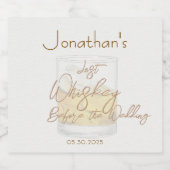 ウイスキー結婚バチュラーパーティ リキュールボトルラベル (シングルラベル)