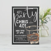 ウイスキー誕生日大人誕生日 招待状 (スタンド正面)