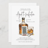 ウイスキー誕生日招待状トランプのポーカーパーティの招待状 招待状 (正面/裏面)