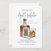 ウイスキー誕生日招待状メンズゲームナイト 招待状 (正面/裏面)