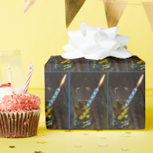 ウイスキー誕生日蝋燭 ラッピングペーパー