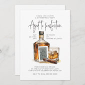 ウイスキー誕生日、葉巻バー、トランプのポーカーナイト 招待状 (正面/裏面)