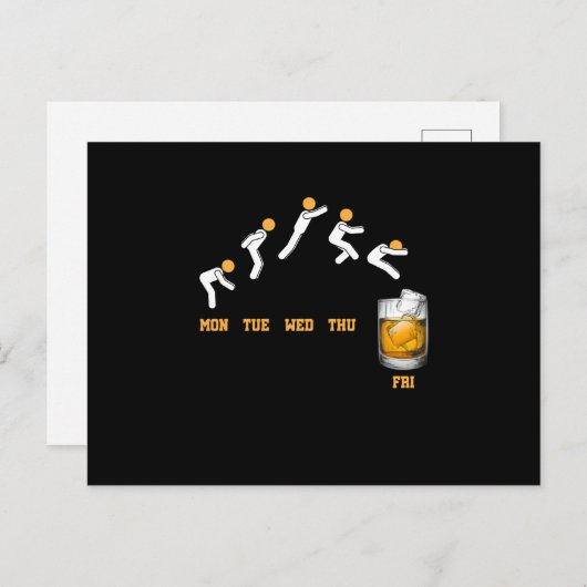 ウイスキー週間ジャンプウイスキーアルコール ポストカード (正面/裏面)