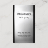 ウイスキー酒屋ブラッシュステンレス鋼メタル 名刺 (裏面)