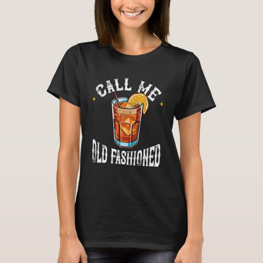 ウイスキー飲み方オールドバーボンと呼ファッションドぶ Tシャツ (正面)