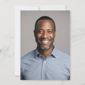 ウイスキー黒金ゴールド写真40歳の誕生日パーティー 招待状 (裏面)