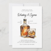 ウイスキー&シガーメンズ誕生日 招待状 (正面)