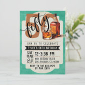 ウイスキー&シガー50th誕生日招待状 招待状 (スタンド正面)