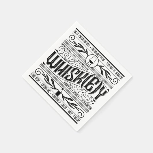 ウイスキー スタンダードカクテルナプキン (角)