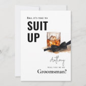 ウイスキー・タキシードのスーツを着たグロムスマン 招待状 (正面)