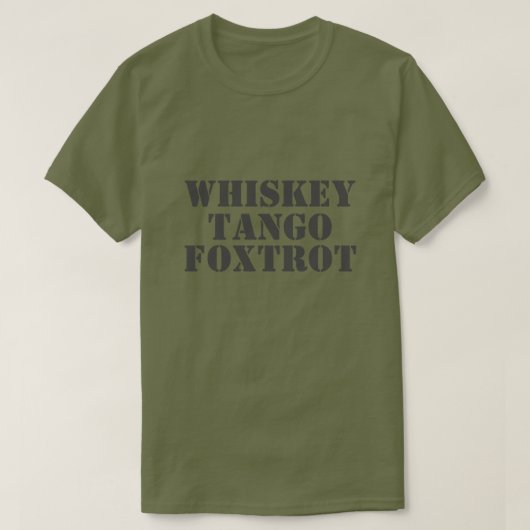 ウイスキー – タンゴ – FOXTROT Tee Tシャツ (デザイン正面)