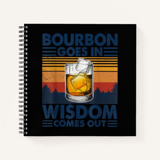 ウイスキー・バーボンが知恵を出す来こと ノートブック (正面)