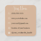 ウイスキー | ボホの花 | 美学 スクエア名刺 (裏面)