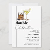 ウイスキー&マティーニ 大人の共同誕生日パーティー 招待状 (正面)