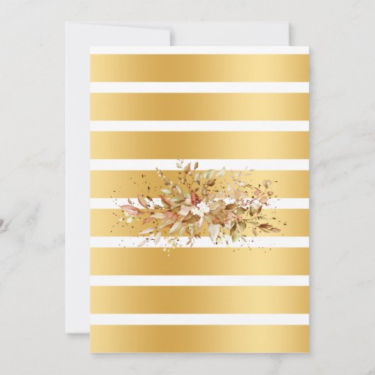 ウイスキー&ワインカップルシャワー秋の結婚式 招待状 (裏面)