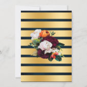 ウイスキー&ワインフラワーカップルシャワー結婚ズ 招待状 (裏面)