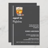 ウイスキー ワイン 誕生日 招待状 (正面/裏面)