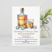 ウイスキー&応援パパ – 父の日招待状 招待状 (スタンド正面)