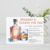 ウイスキー&応援 – 編集可能な父の日 招待状 (スタンド正面)