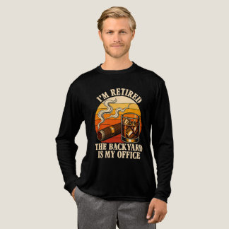 ウイスキー+葉巻+リタイアメント+ユーモア+ヴィンテージ+裏庭 トライブレンドＴシャツ