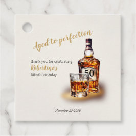 ウイスキー Aged to Perfection 男性の50歳の誕生日 フェイバータグ