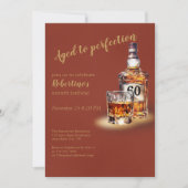 ウイスキー Aged to Perfection 男性の60歳の誕生日 招待状 (正面)