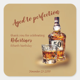 ウイスキー Aged to Perfection 50歳の誕生日おめでとう スクエアシール