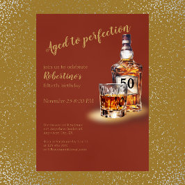 ウイスキー Aged to Perfection 50歳の誕生日おめでとう 招待状