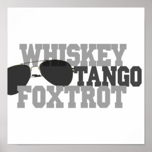 ウイスキーTango Foxtrot – 航空グラス ポスター