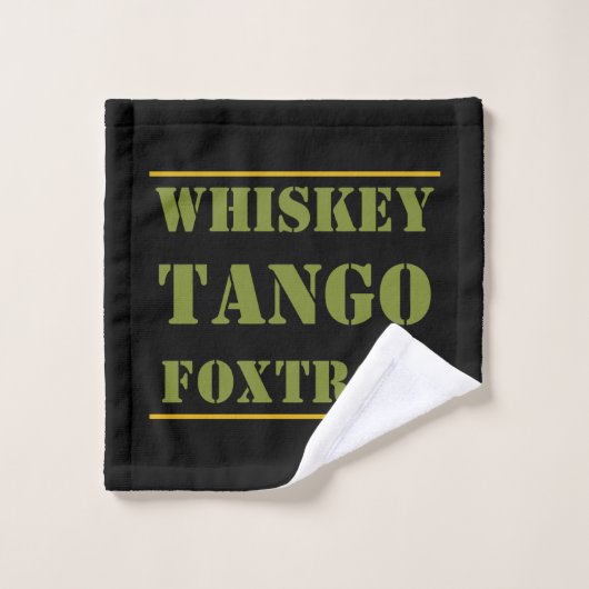 ウイスキーTANGO FOXTROT WTF ウォッシュタオル (ウォッシュタオル)