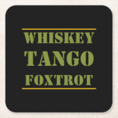 ウイスキーTANGO FOXTROT WTF スクエアペーパーコースター (正面)